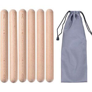 🎶 6-Pack Wooden Rhythm Sticks – Musical Percussion for Kids & Classrooms 🎵